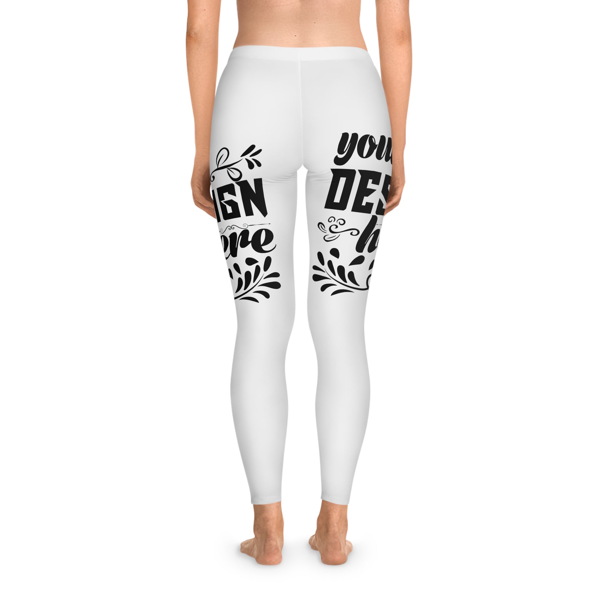 Customizable Stretchy Leggings All Over Print Mid Waist Ankle Length