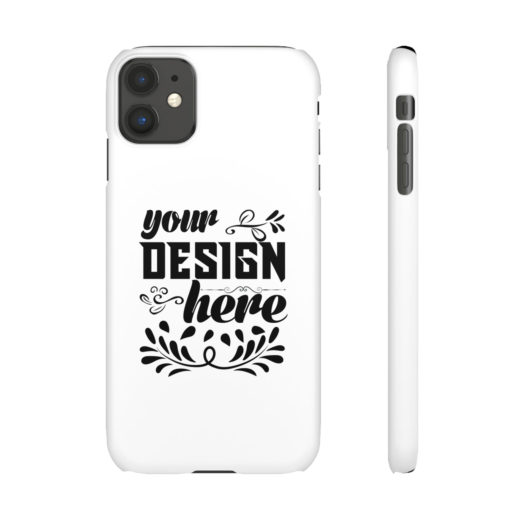 Customizable Snap Phone Case Slim Lightweight Polycarbonate Gloss Or Matte