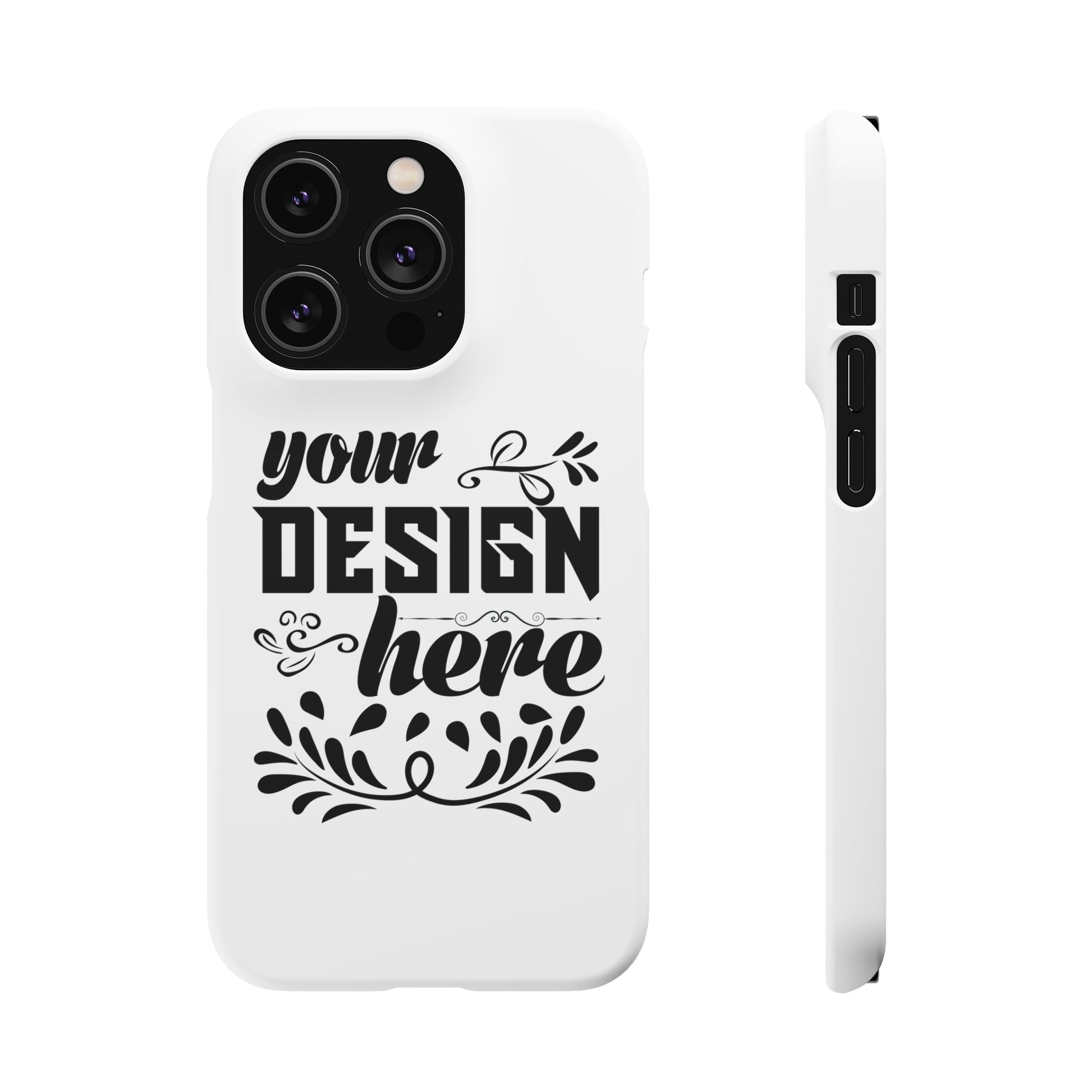 Customizable Snap Phone Case Slim Lightweight Polycarbonate Gloss Or Matte