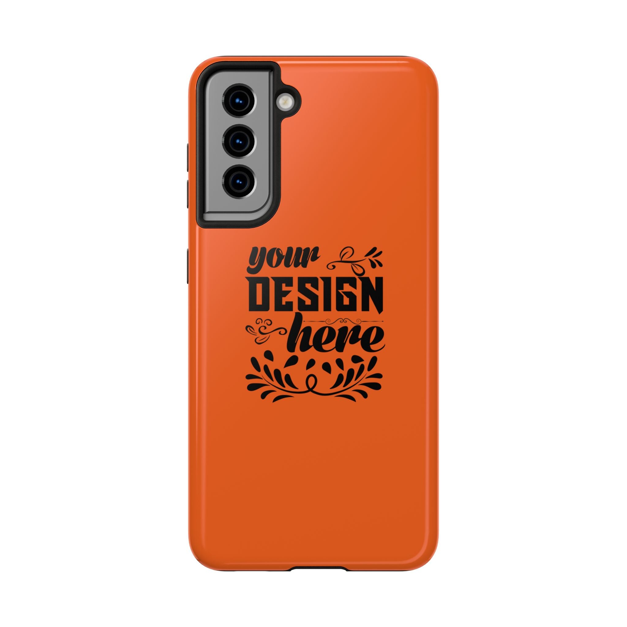 Customizable Tough Phone Case Glossy Dual Layer Wireless Charging