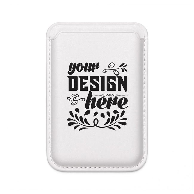 Customizable Vegan PU Leather Magnetic Wallet MagSafe Compatible 2 Cards