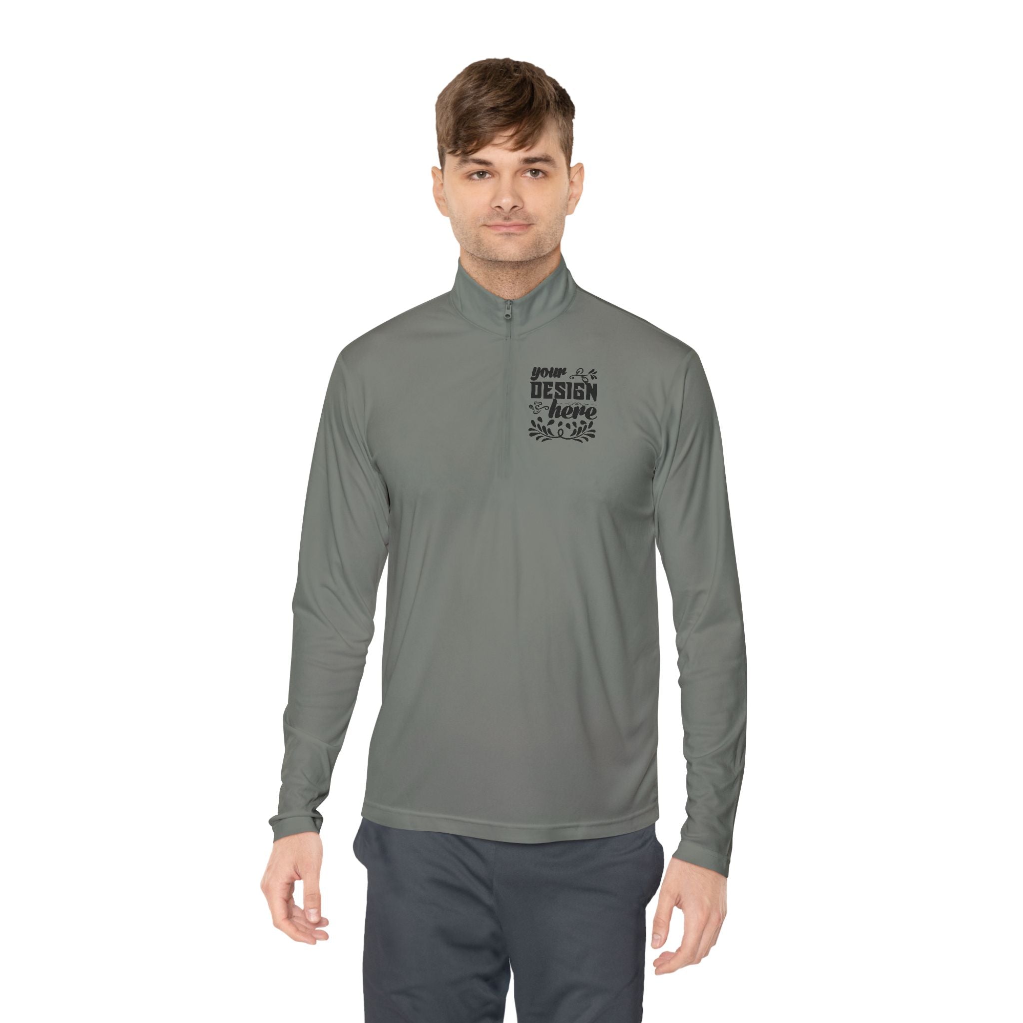 Customizable Sport Tek ST357 Unisex Lightweight Polyester Quarter Zip Pullover
