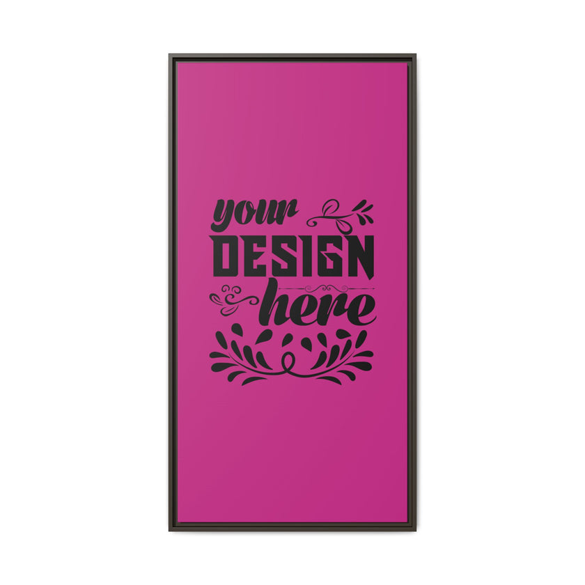 Customizable Framed Matte Canvas Print with Pinewood Frame Sawtooth Hanger