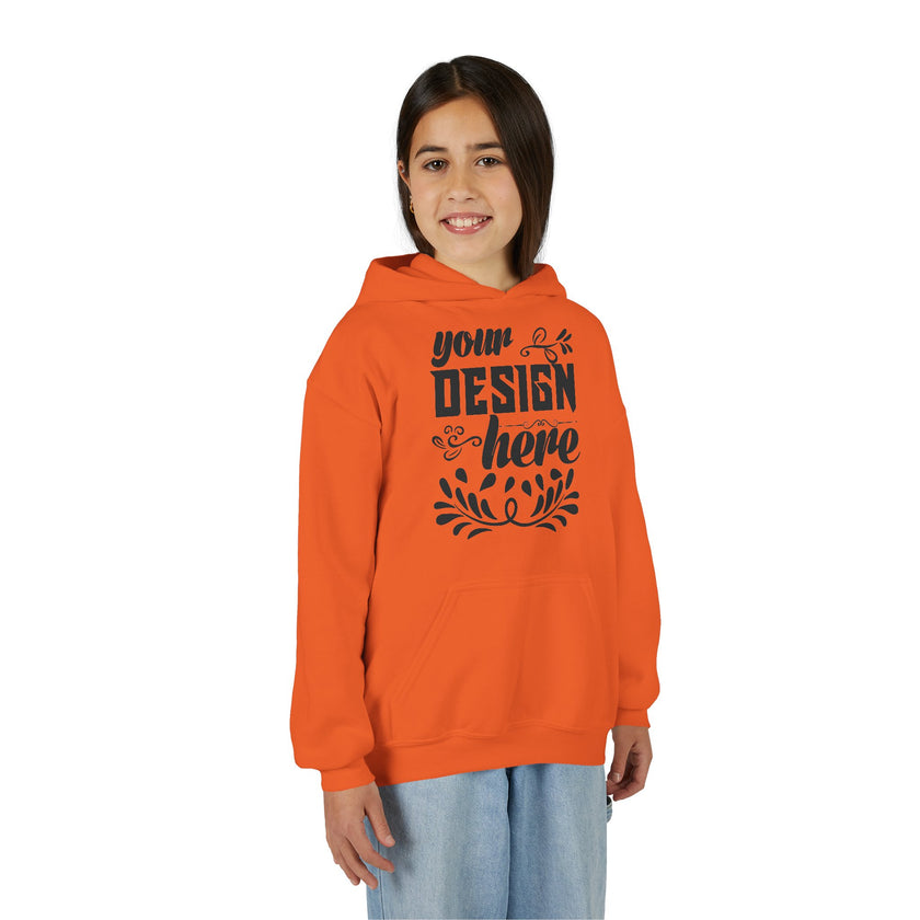 Customizable Gildan 18500B Youth Heavy Blend Hooded Sweatshirt