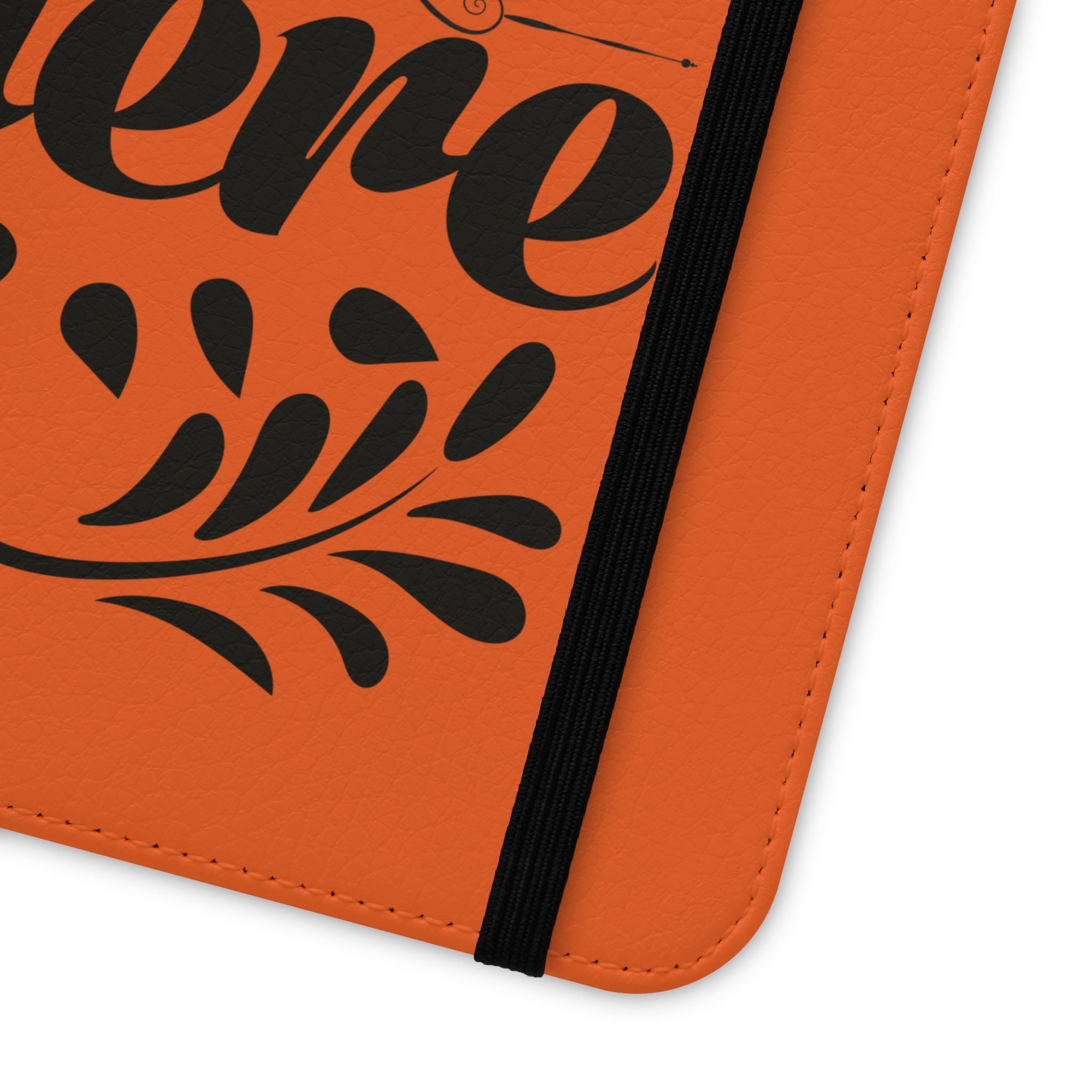 Customizable Flip Folio Phone Case With Card Slots Stand And Elastic Strap