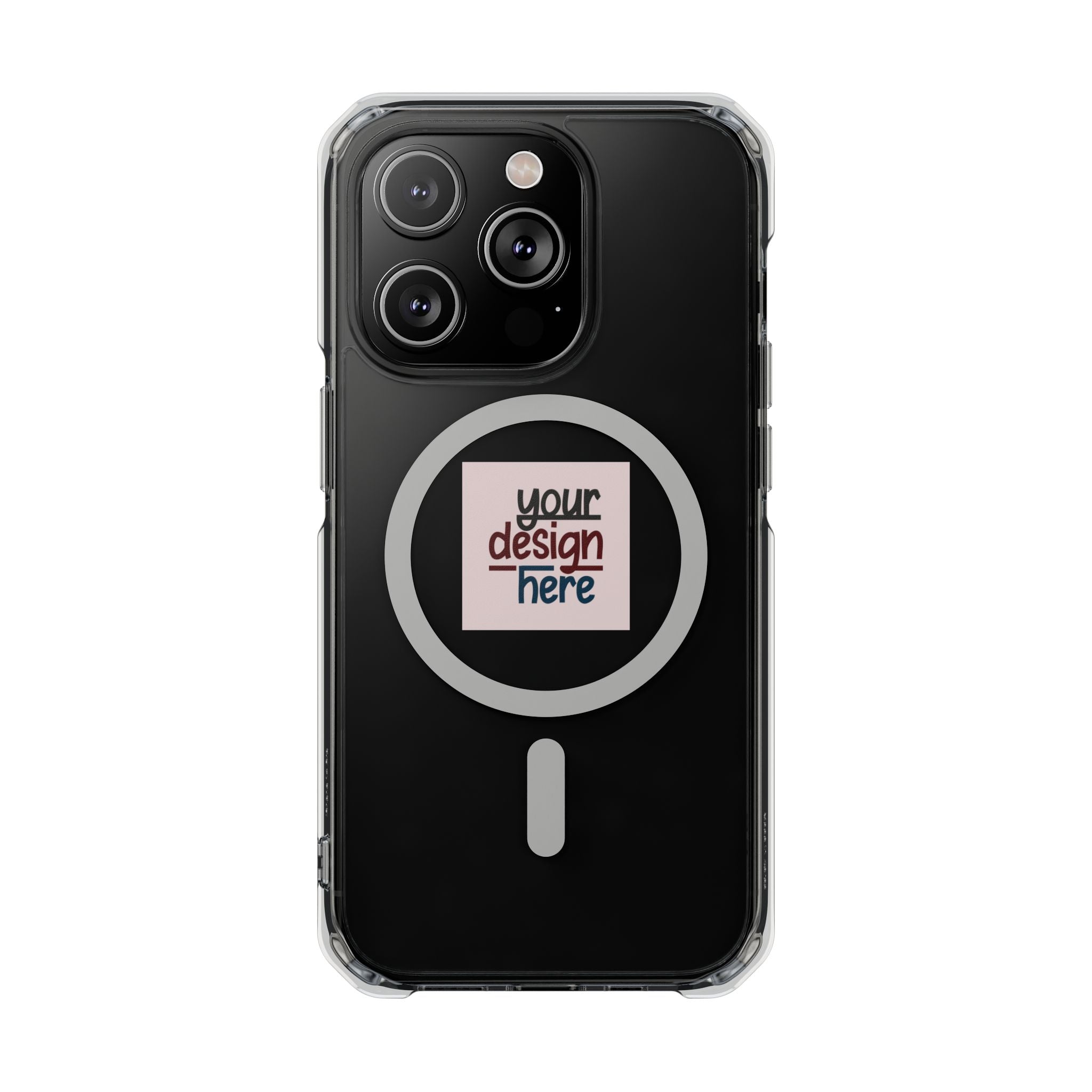 Customizable Magnetic Clear Impact Case With Air Cushioned Bumper Corners