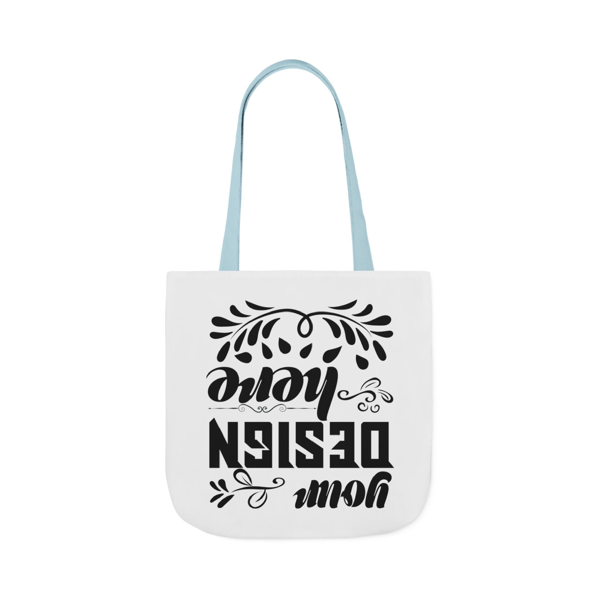 Customizable Canvas Tote Bag With 5 Color Strap Options All Over Print
