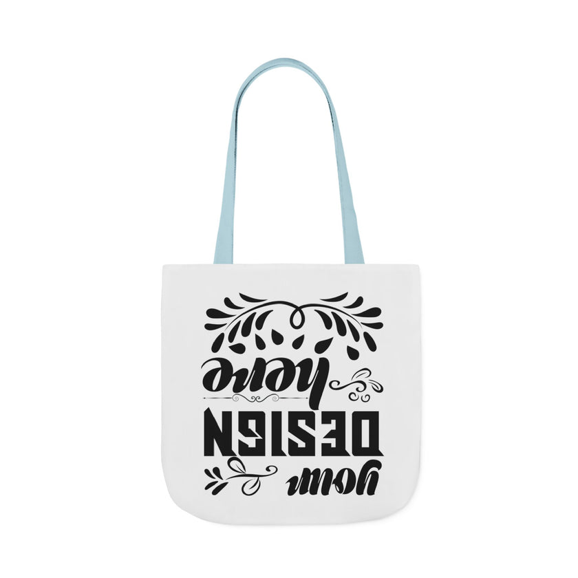 Customizable Canvas Tote Bag With 5 Color Strap Options All Over Print