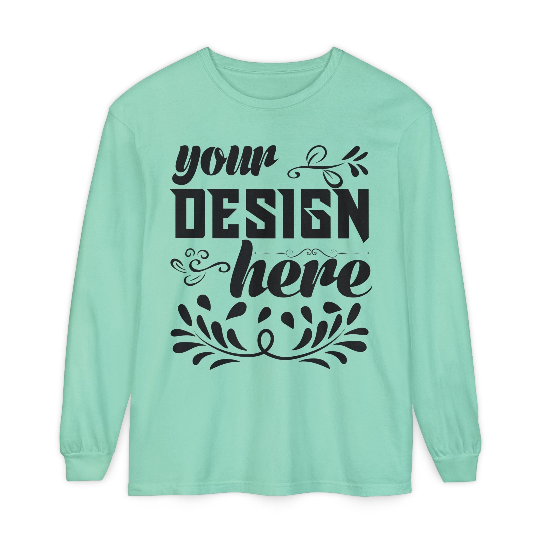 Customizable Comfort Colors 6014 Unisex Garment Dyed Long Sleeve T Shirt