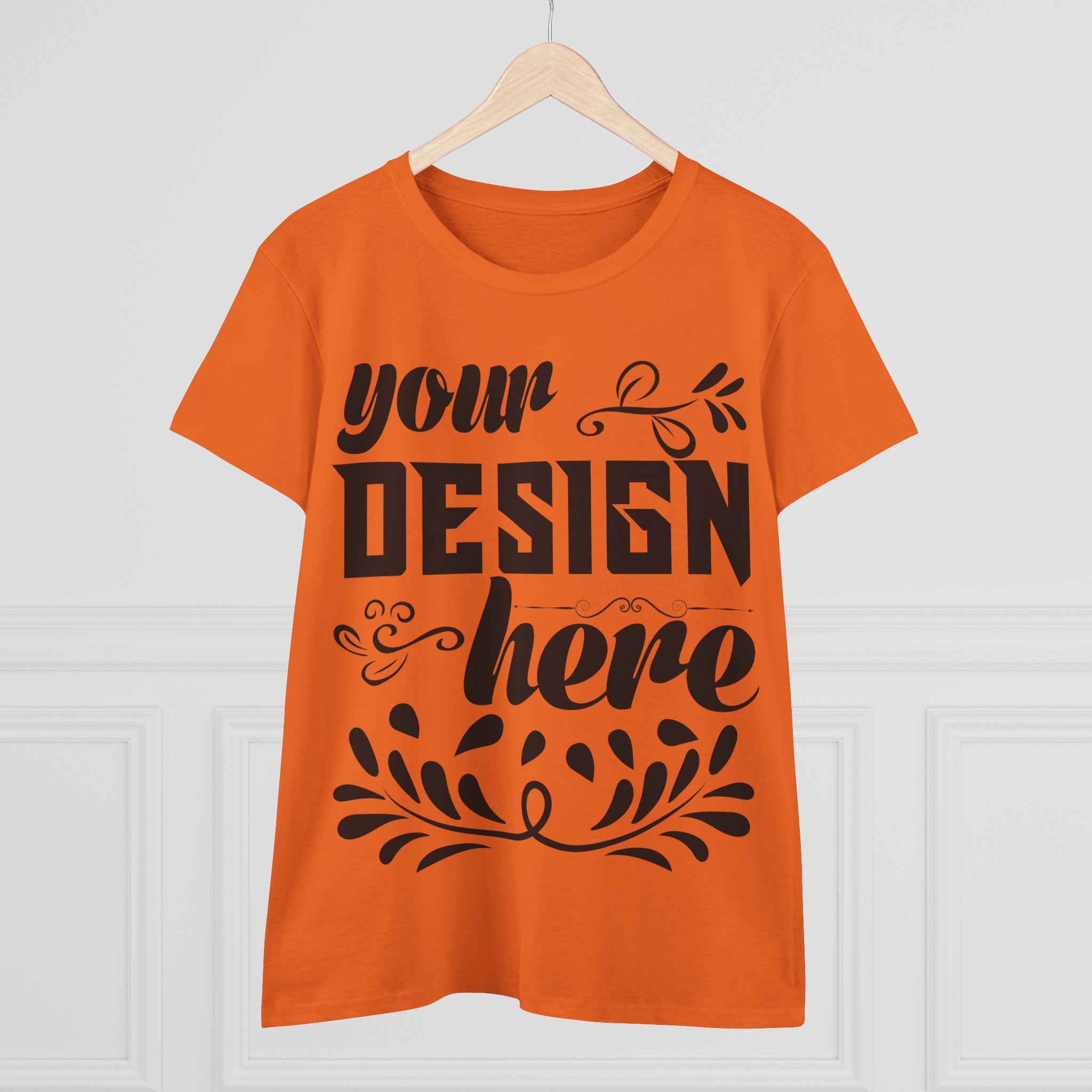 Customizable Gildan 5000L Womens Midweight Cotton Short Sleeve T-Shirt