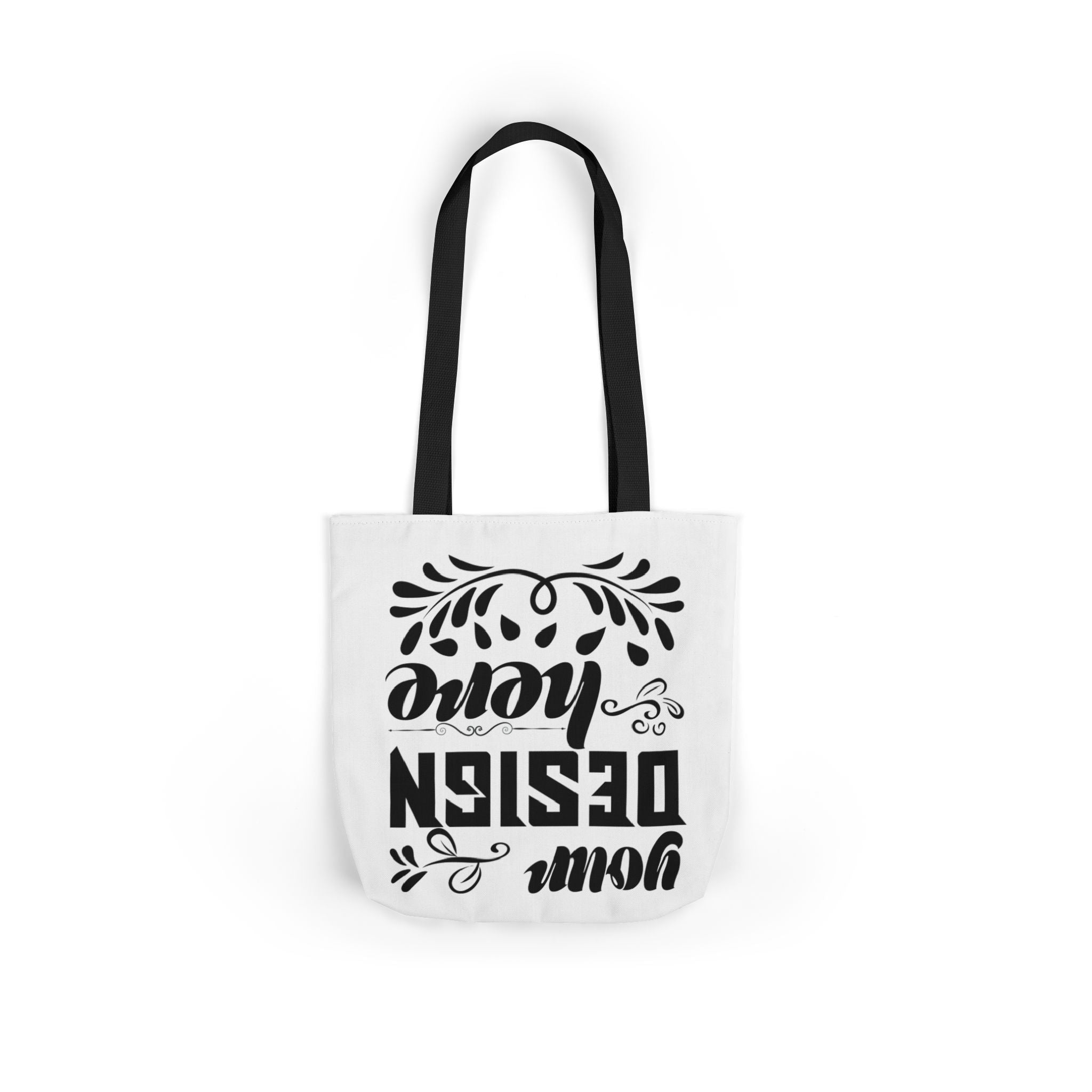 Customizable Canvas Tote Bag With 5 Color Strap Options All Over Print