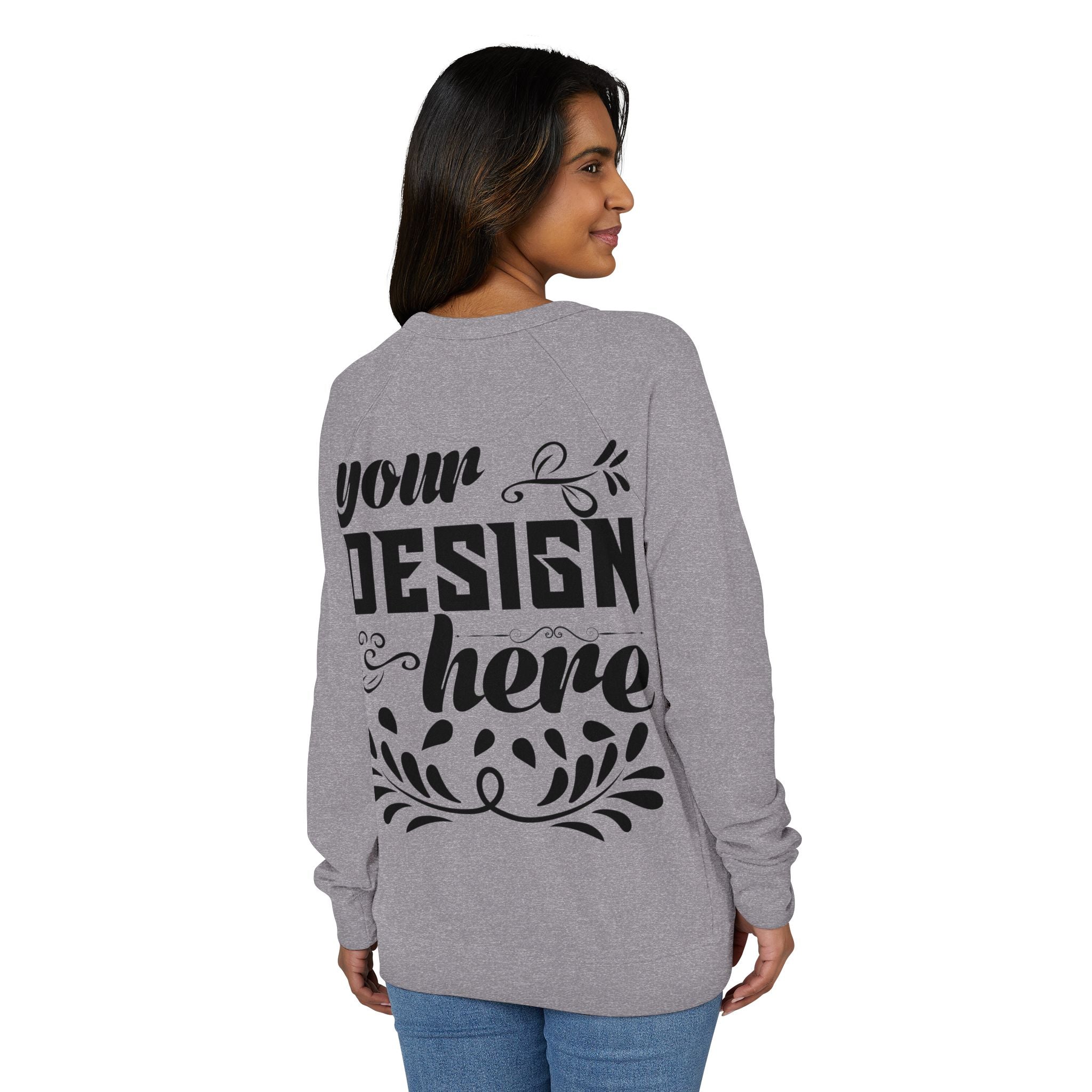 Customizable Lane Seven LS18004 Unisex French Terry Raglan Crewneck