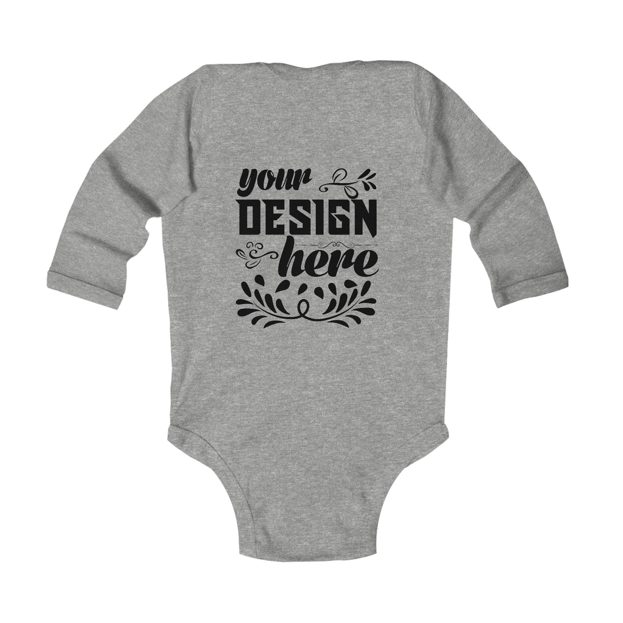 Customizable Infant Long Sleeve Bodysuit Rabbit Skins 4411 Classic Fit