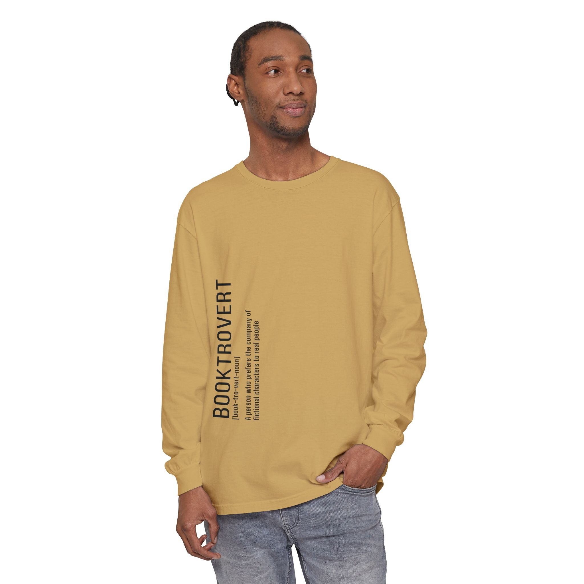 Comfort Colors 6014 Unisex  Long Sleeve T-Shirt | Booktrovert Graphic Print