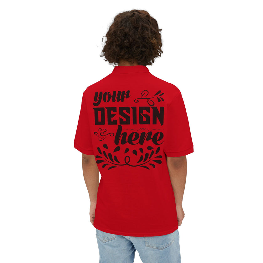 Customizable Jerzees 443M Mens Pique Polo T-Shirt Classic Fit