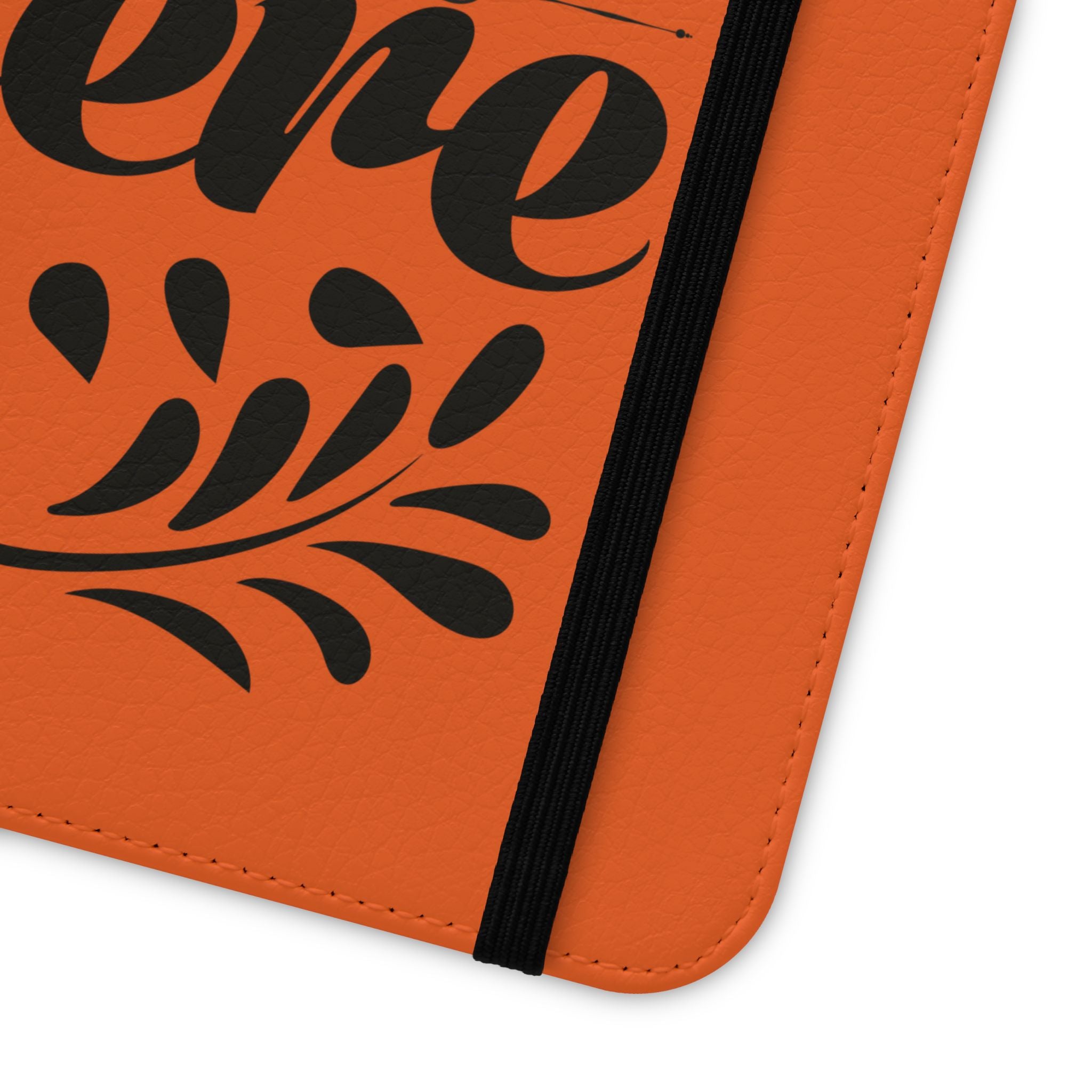 Customizable Flip Folio Phone Case With Card Slots Stand And Elastic Strap