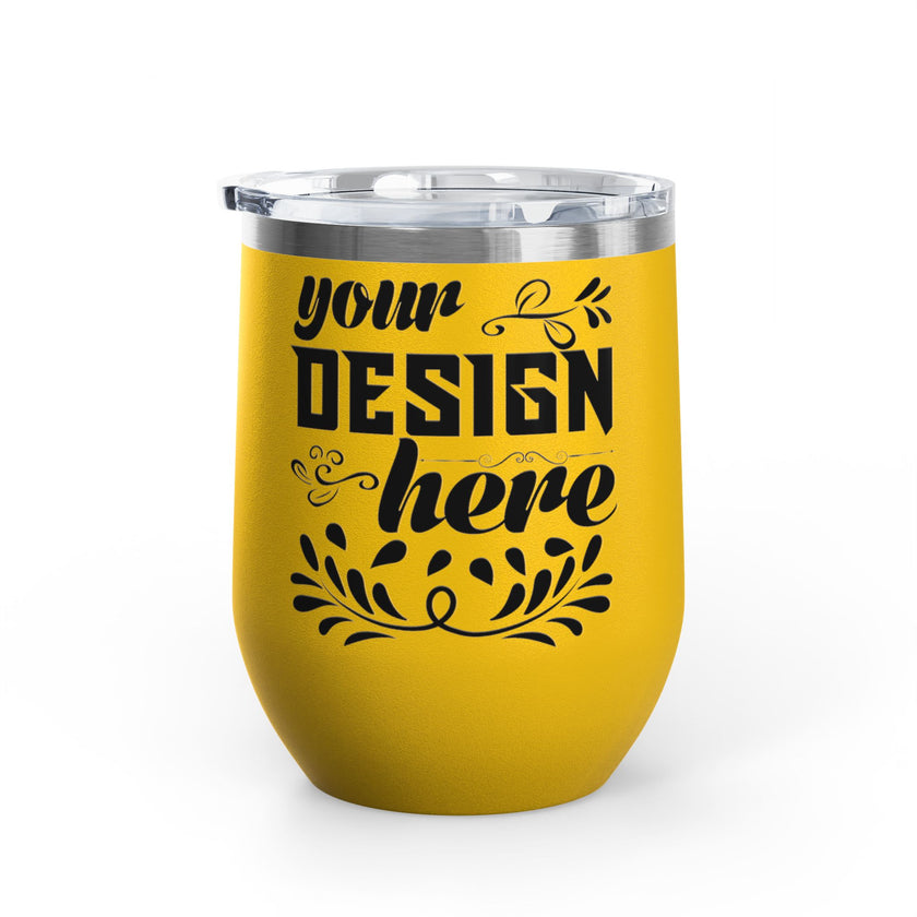 Customizable Polar Camel 12oz Stainless Steel Wine Tumbler Cup Lid