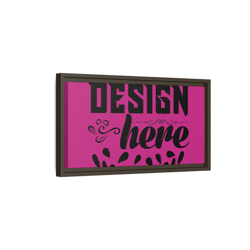 Customizable Framed Matte Canvas Print with Pinewood Frame Sawtooth Hanger