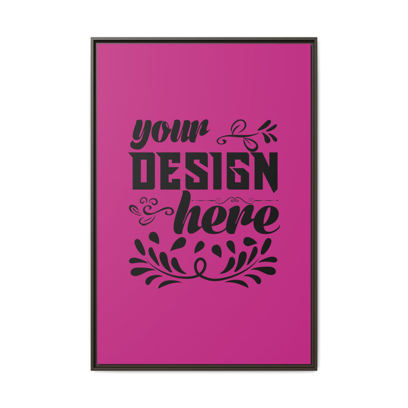 Customizable Framed Matte Canvas Print with Pinewood Frame Sawtooth Hanger