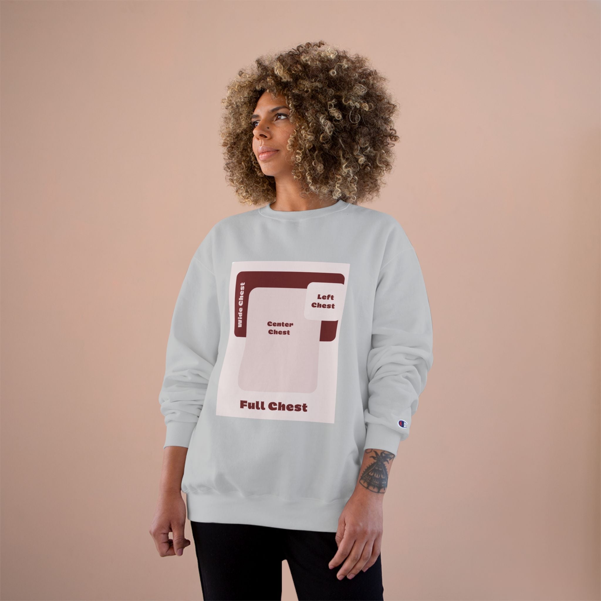 Customizable Champion S600 Crewneck Sweatshirt DTG Print