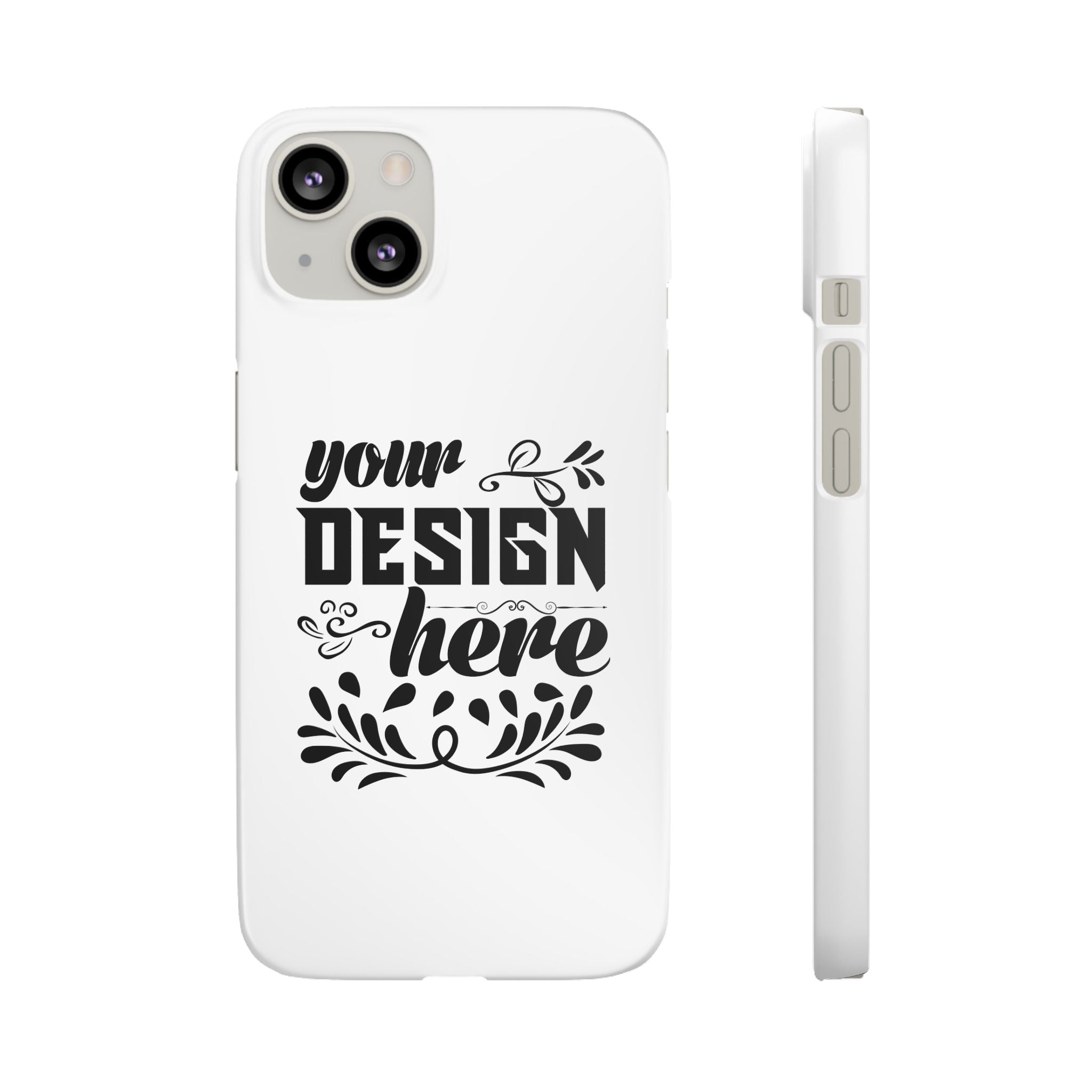 Customizable Snap Phone Case Slim Lightweight Polycarbonate Gloss Or Matte