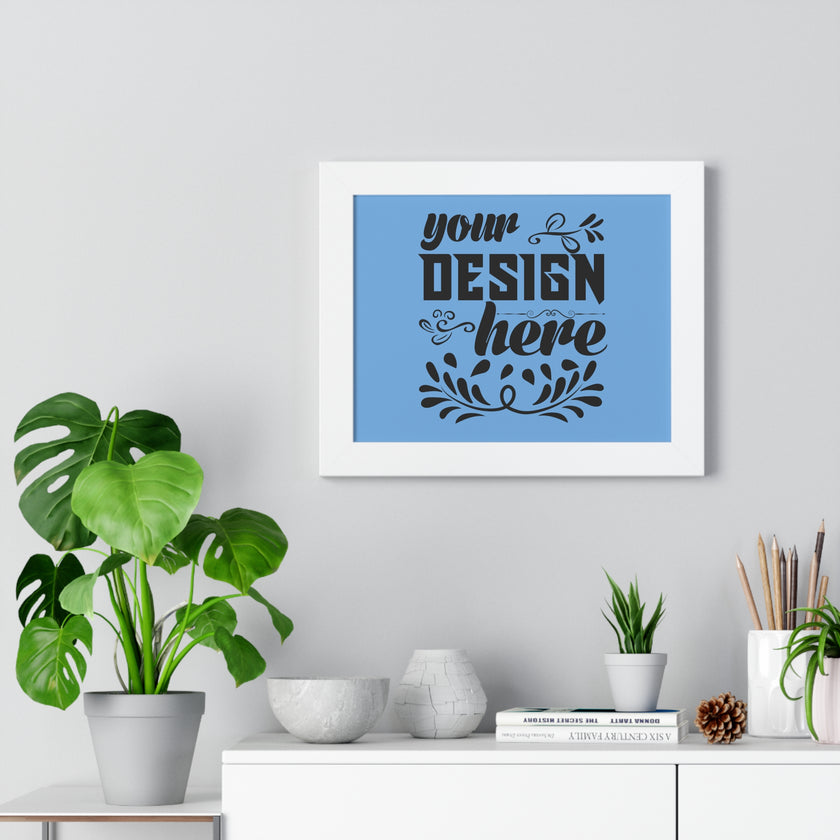 Customizable Framed Horizontal Poster on Matte Paper with Acrylic Cover
