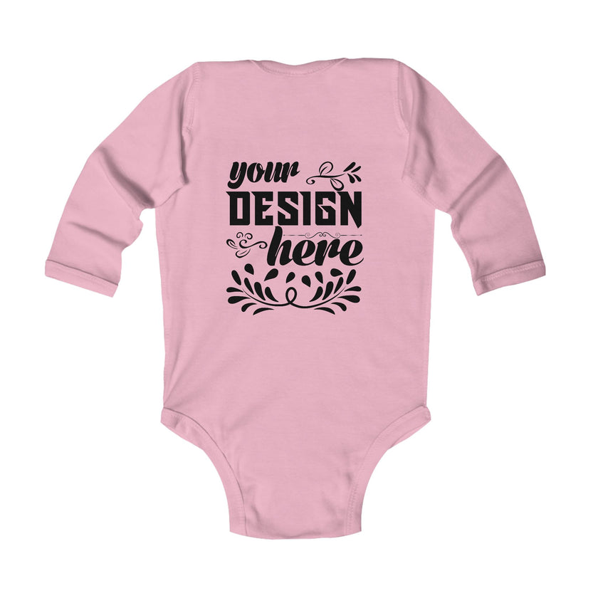 Customizable Infant Long Sleeve Bodysuit Rabbit Skins 4411 Classic Fit