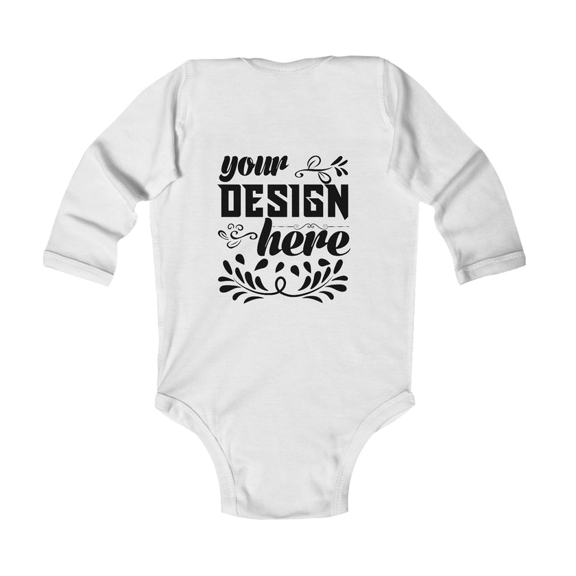 Customizable Infant Long Sleeve Bodysuit Rabbit Skins 4411 Classic Fit