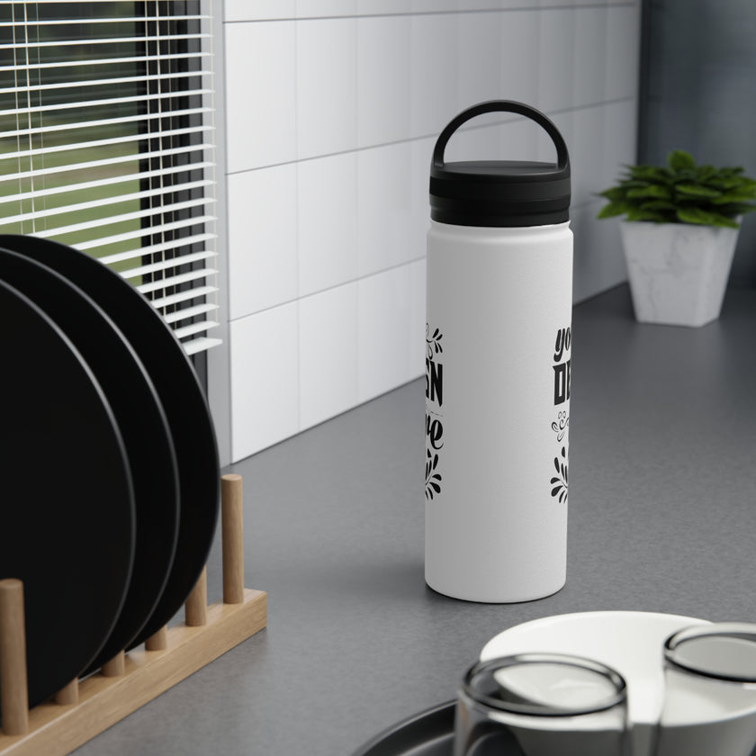 Customizable Stainless Steel Water Bottle with Handle Lid in Three Sizes