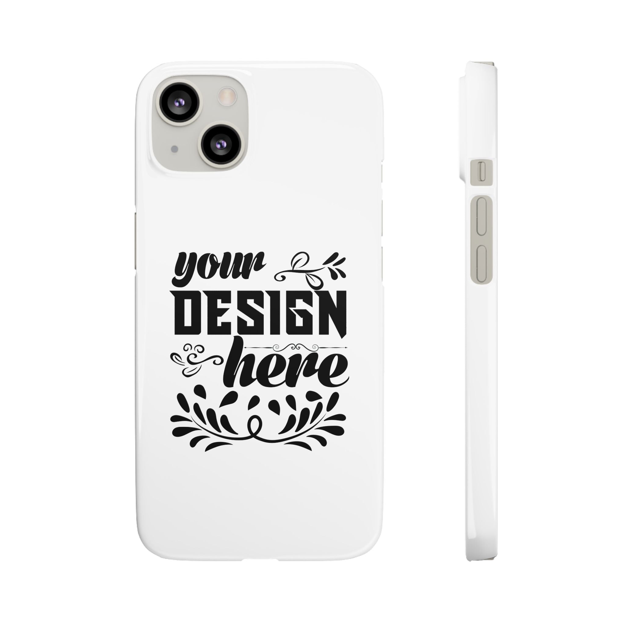 Customizable Snap Phone Case Slim Lightweight Polycarbonate Gloss Or Matte