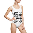 Customizable Women’s Classic One-Piece Swimsuit