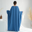 Nameria Womens Bat Sleeve Long Dress With Belt Crewneck