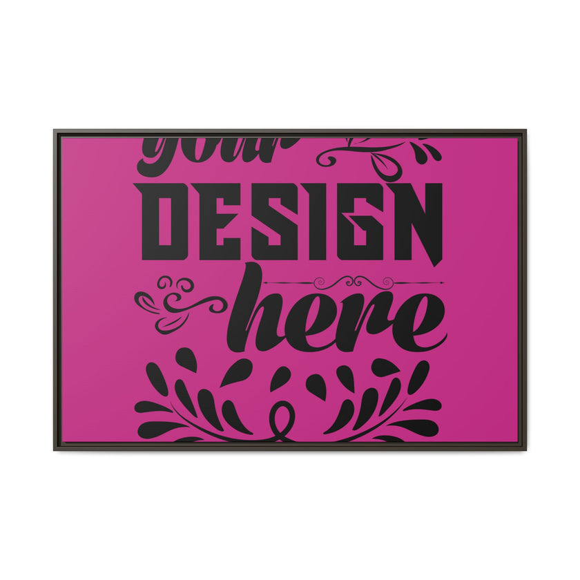 Customizable Framed Matte Canvas Print with Pinewood Frame Sawtooth Hanger