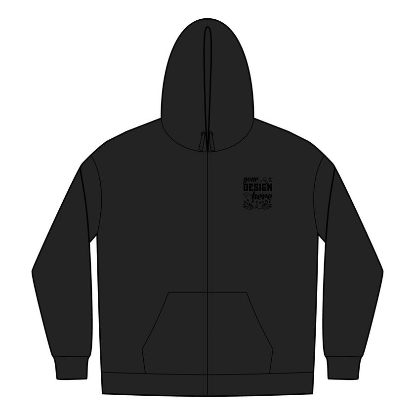 Customizable District DT1100 Unisex Jersey Full Zip Hoodie