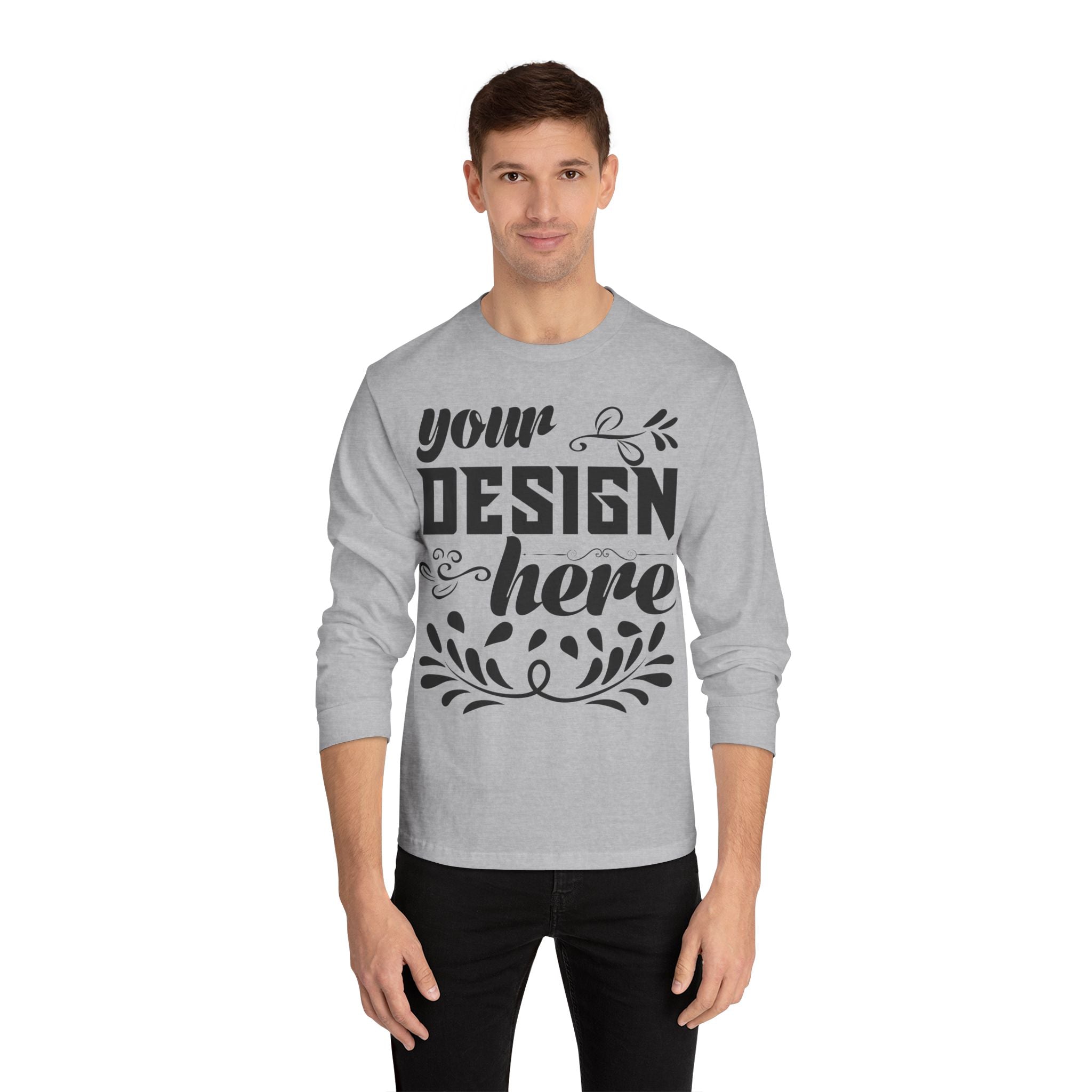 Customizable American Apparel 1304 Unisex Classic Long Sleeve T Shirt