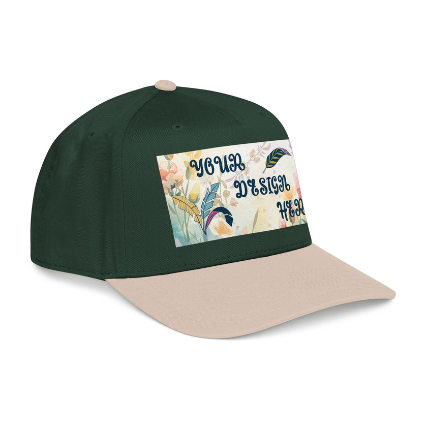 Customizable OTTO 31-069 Mid Profile 5 Panel Baseball Cap