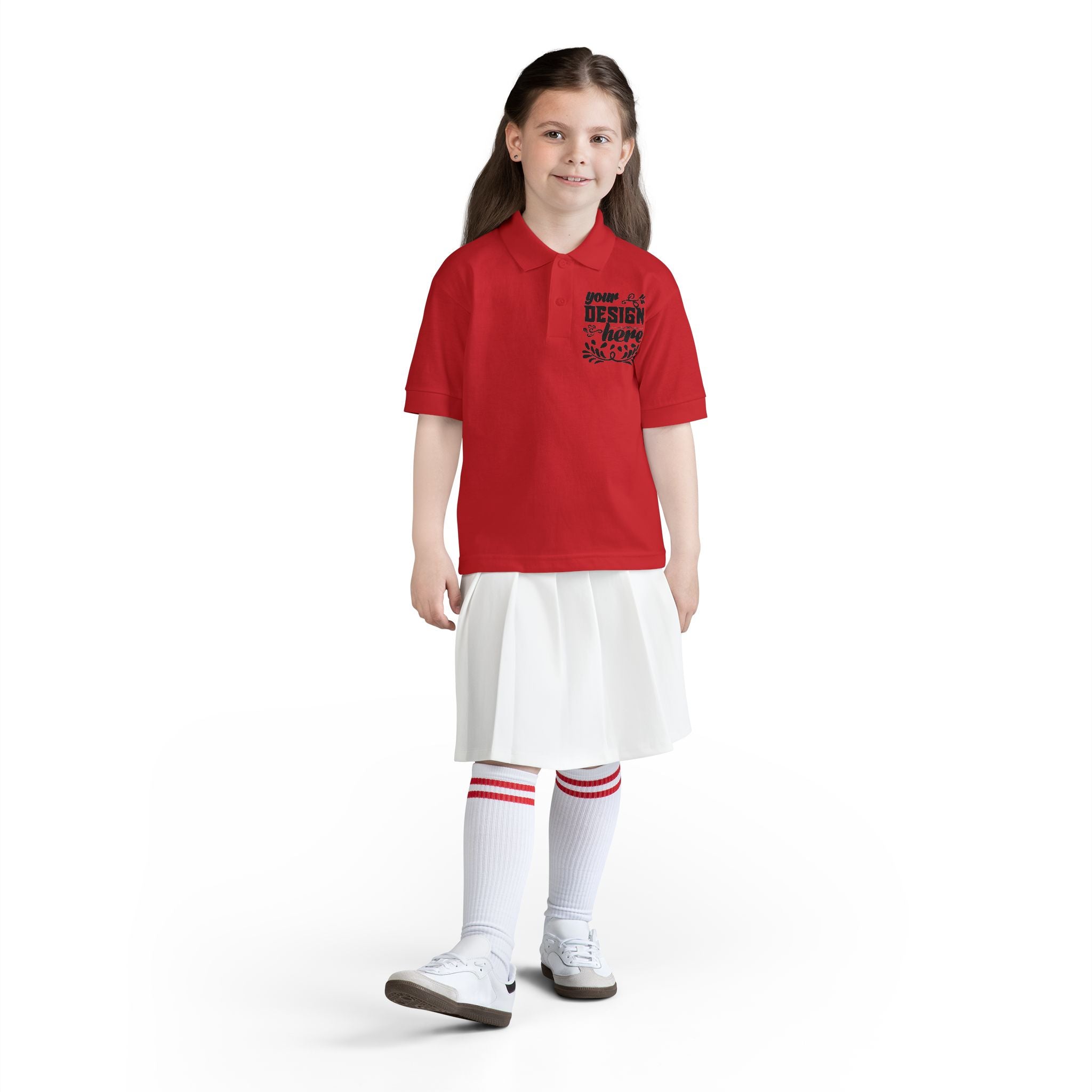 Customizable Gildan 8800B Youth DryBlend Jersey Polo Shirt