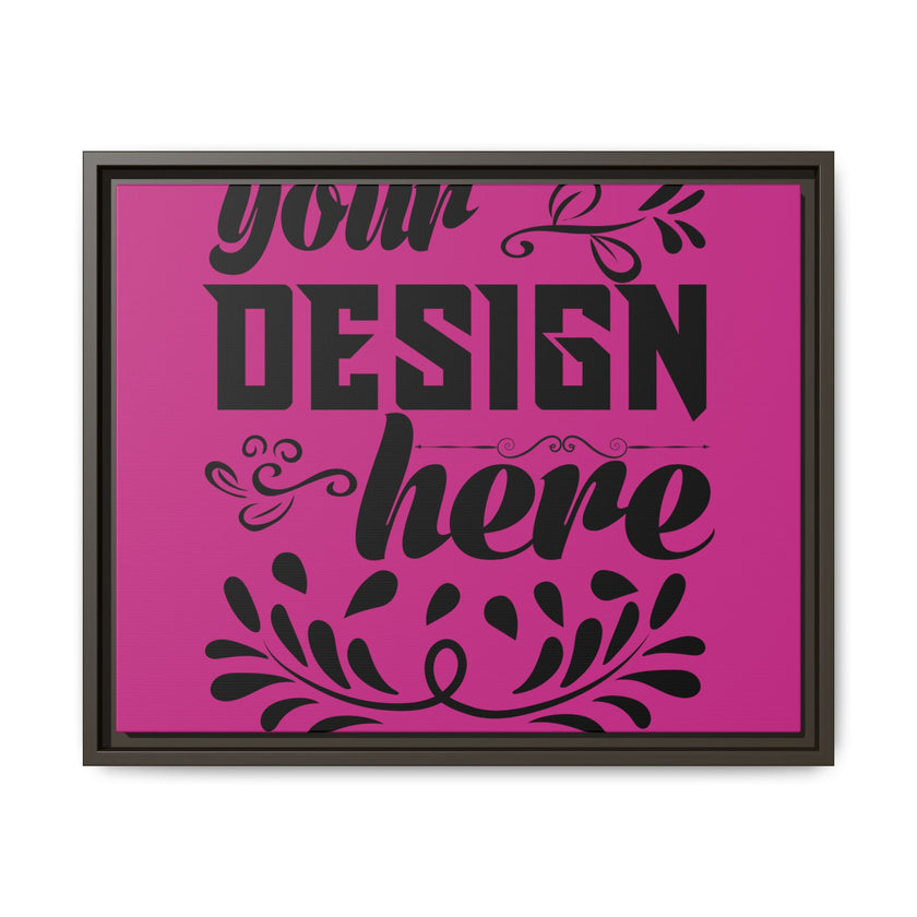 Customizable Framed Matte Canvas Print with Pinewood Frame Sawtooth Hanger