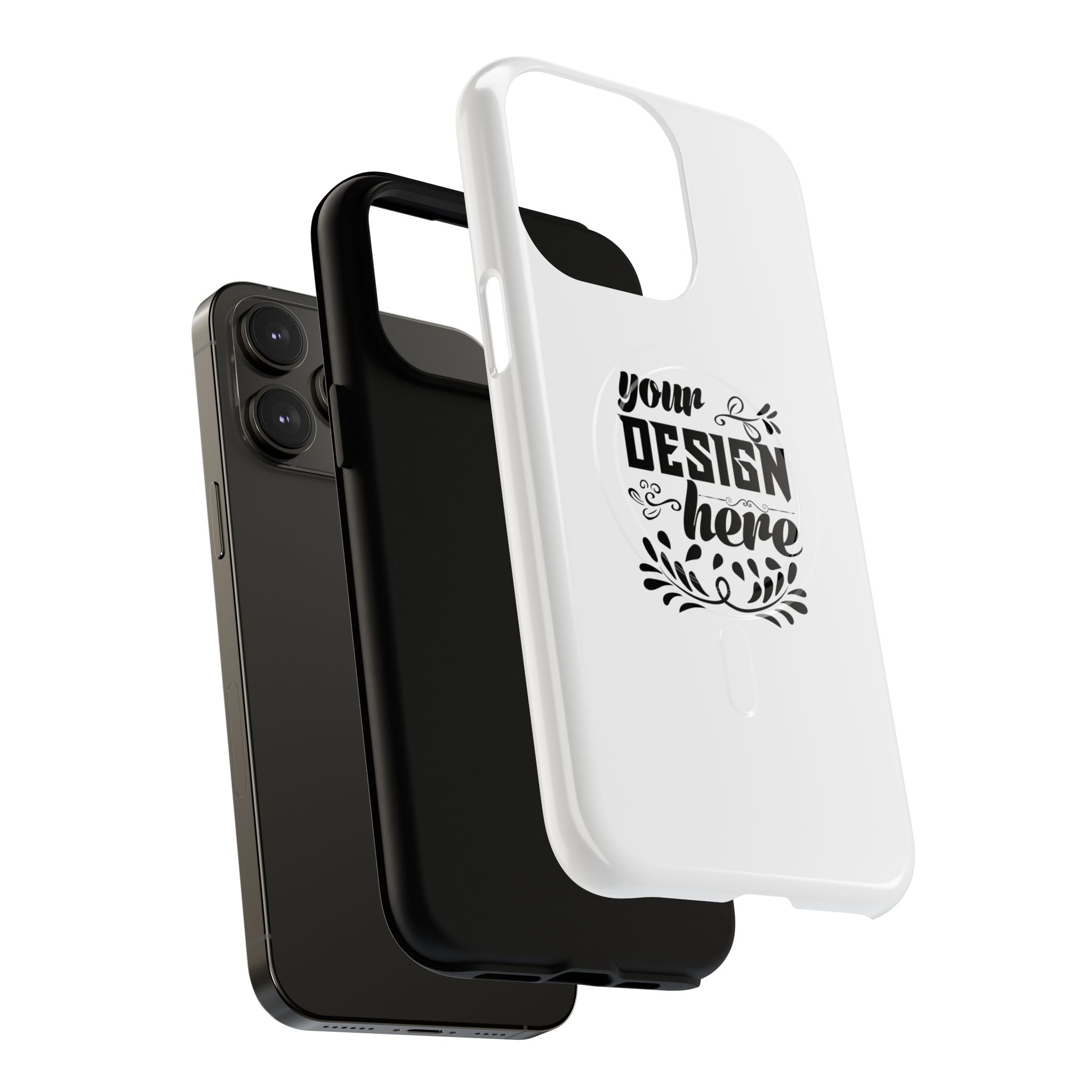 Customizable Tough Magnetic Phone Case Dual Layer Polycarbonate TPU Liner