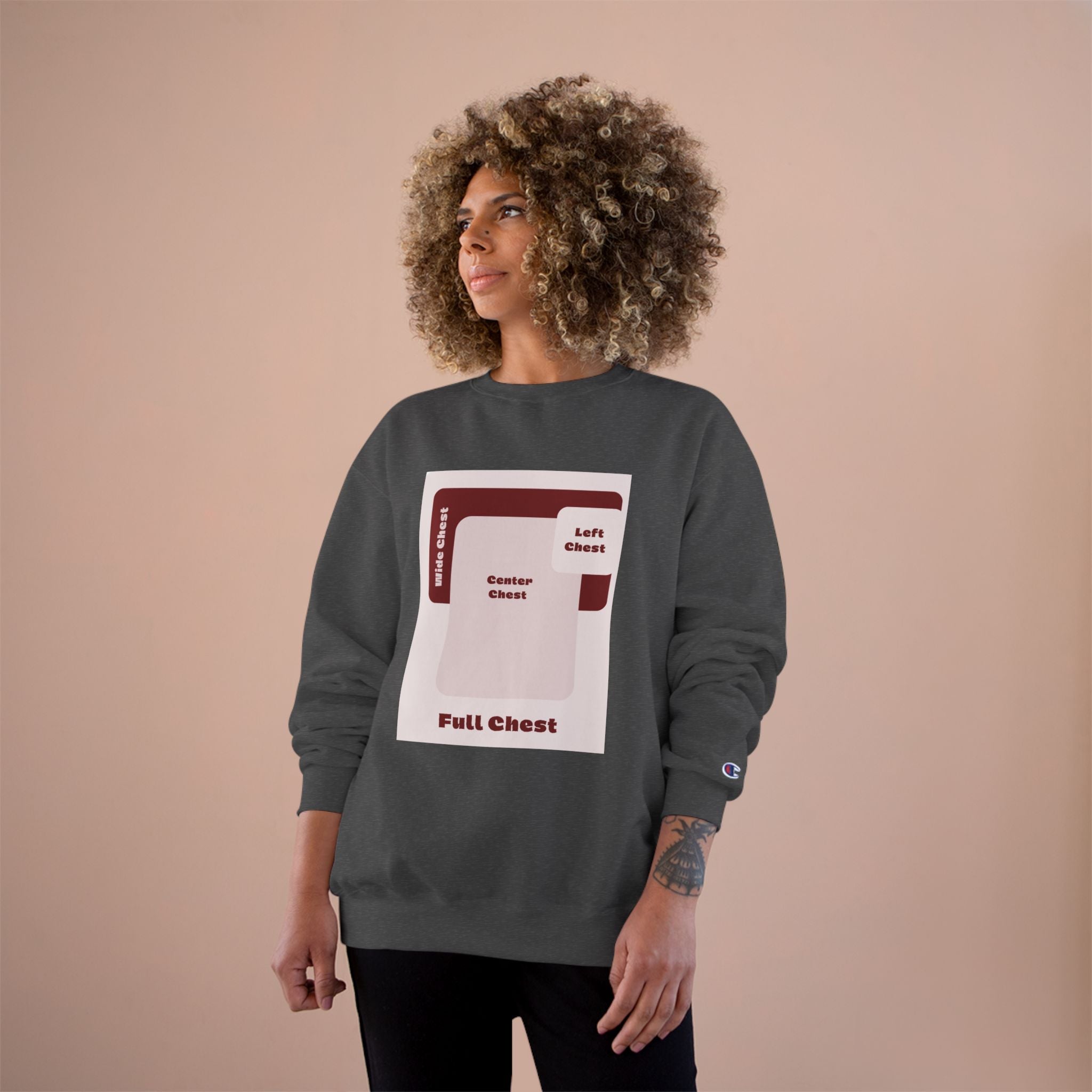 Customizable Champion S600 Crewneck Sweatshirt DTG Print