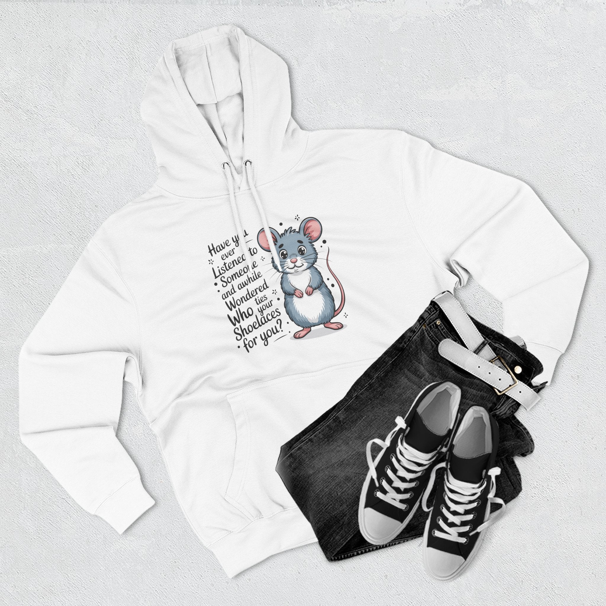 Lane Seven LS14001 Fleece Hoodie | Mouse Graphic Print