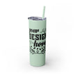 Customizable Maars 20oz Skinny Tumbler with Straw Stainless Steel
