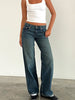 Nameria High Waist Straight Leg Denim Jeans Full Length