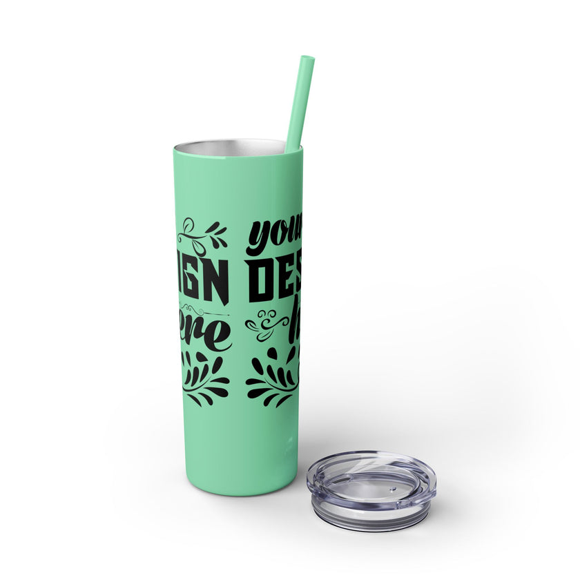Customizable Maars 20oz Skinny Tumbler with Straw Stainless Steel