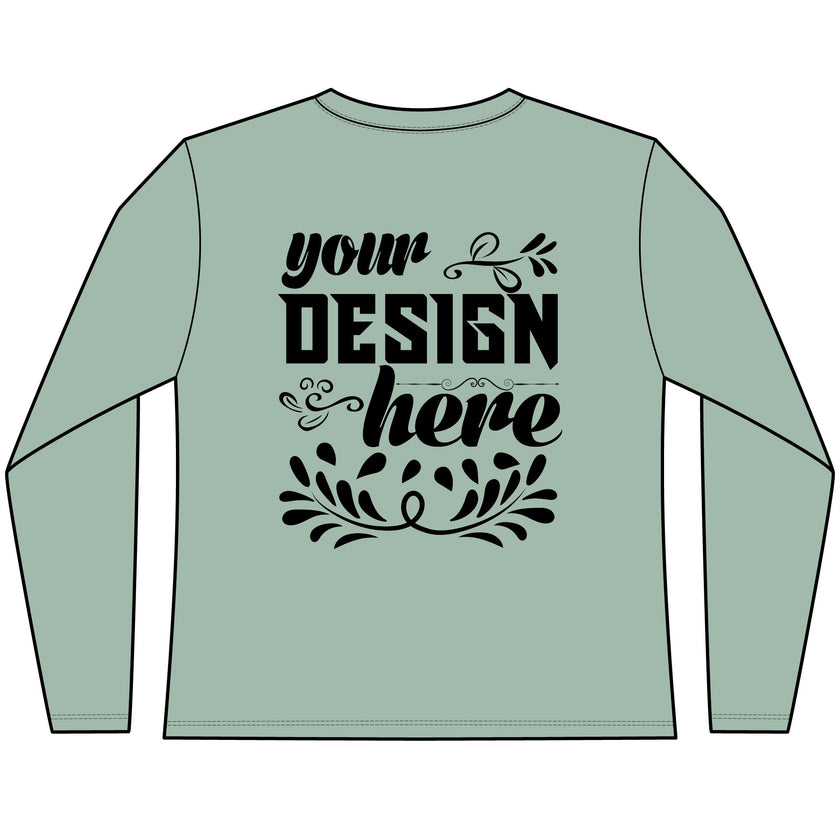 Customizable District DT110 Womens CVC Long Sleeve Tee Side Seamed