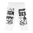Customizable Women’s Mid-Waist Capri Leggings AOP Polyester Elastane