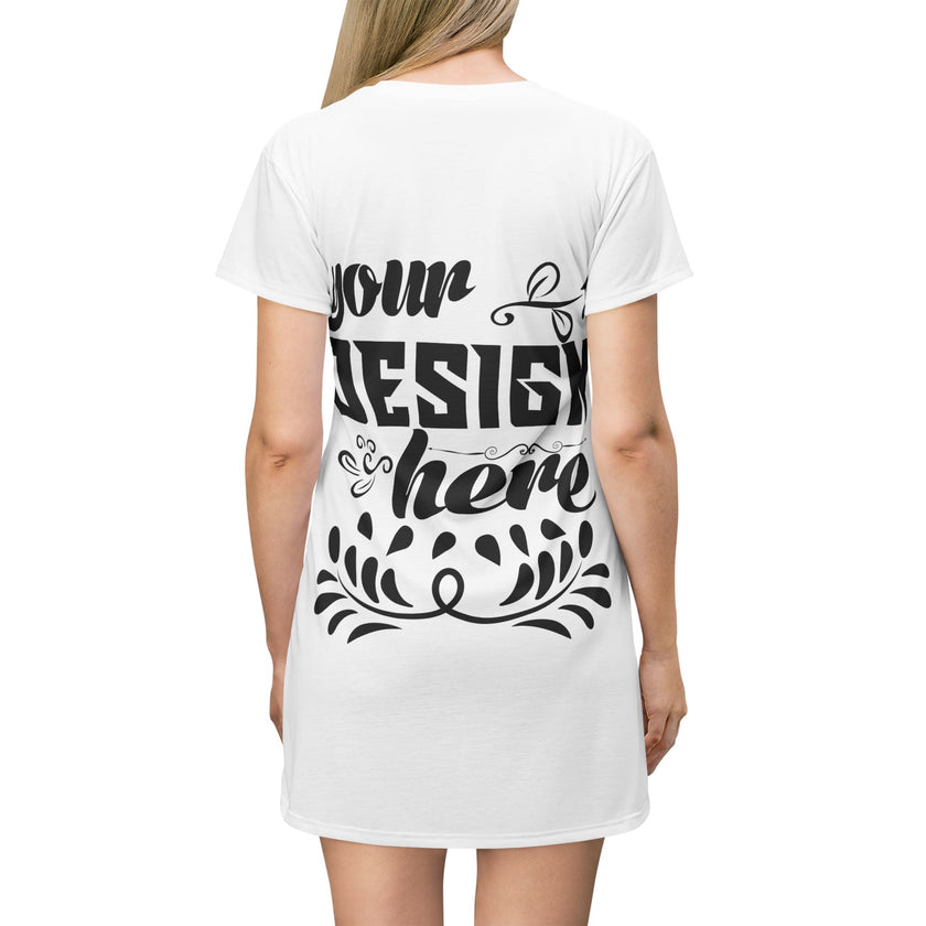 Customizable T-Shirt Dress AOP Lightweight Polyester Everyday Fit