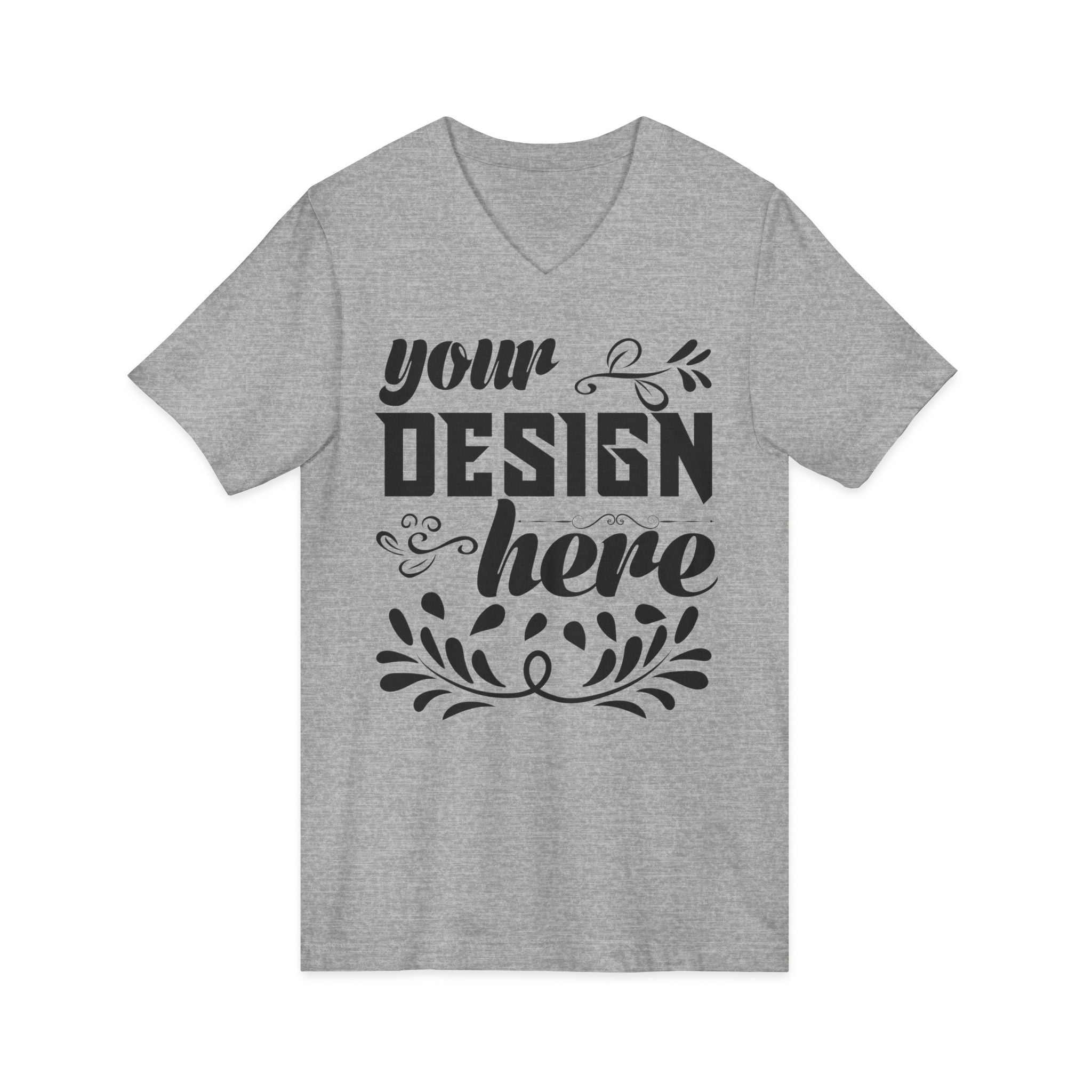 Customizable Bella+Canvas 3005 Unisex Jersey V-Neck Short Sleeve Tee