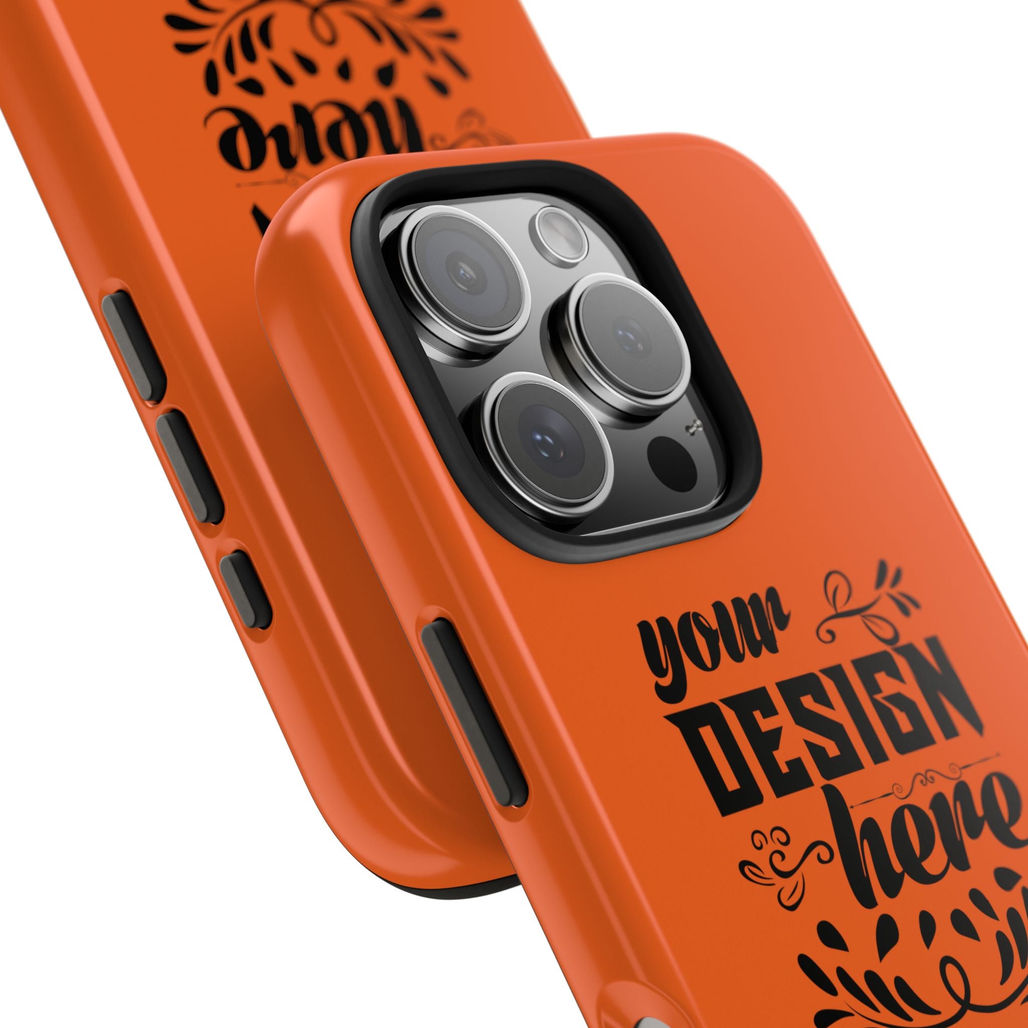 Customizable Tough Phone Case Glossy Dual Layer Wireless Charging