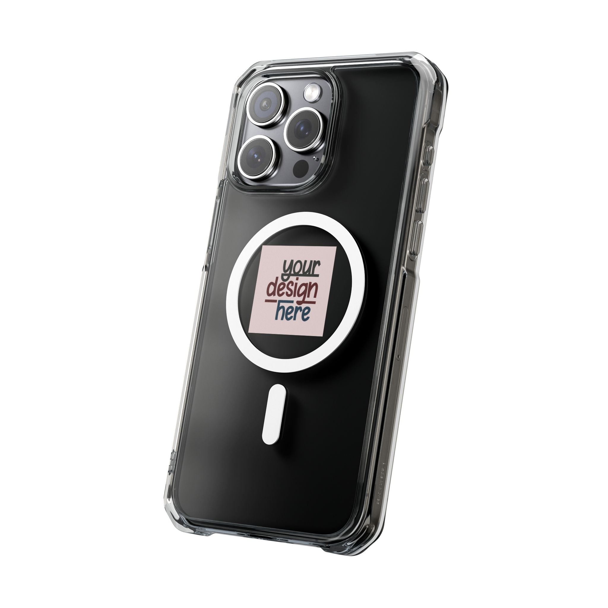 Customizable Magnetic Clear Impact Case With Air Cushioned Bumper Corners
